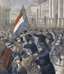 Irland, Demonstration gegen Chamberlain, Illustration aus 